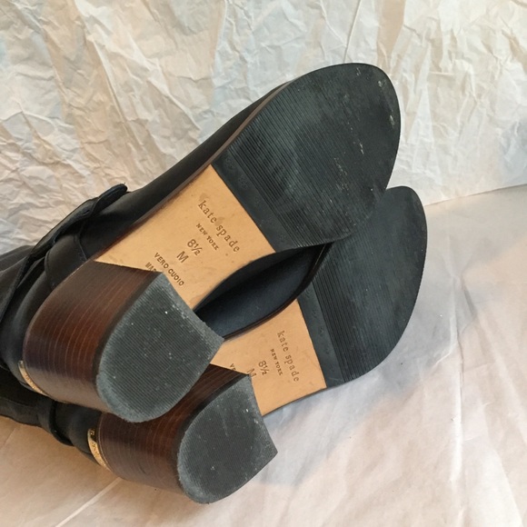 KATE SPADE BLACK KNEE BOOTS SZ-8.5 - Picture 8 of 8